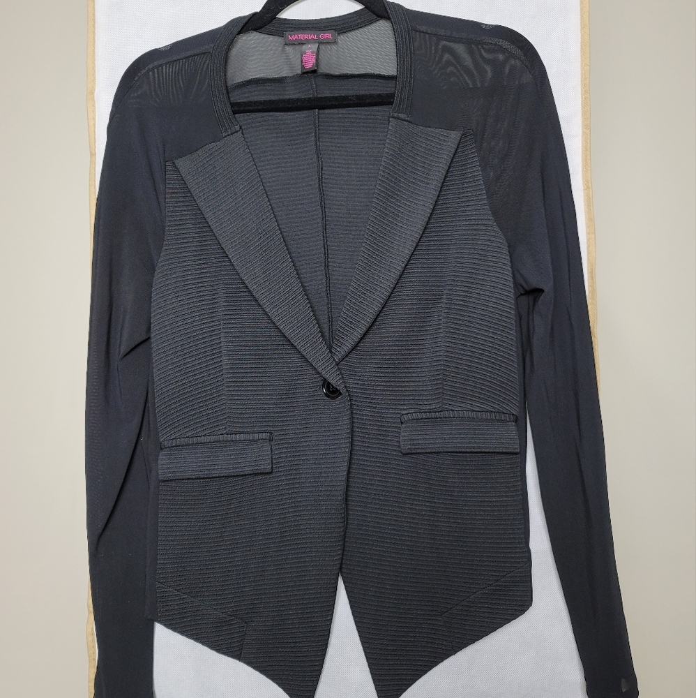 Material Girl sheer long sleeves blazer size L